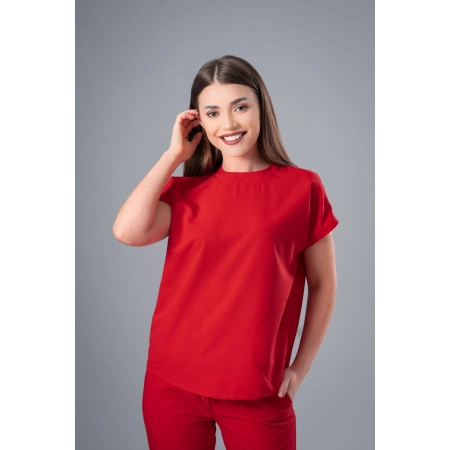 Bluză medicală roșie de damă Crumpler