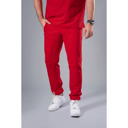Pantaloni medicali roșii bărbați Hunter