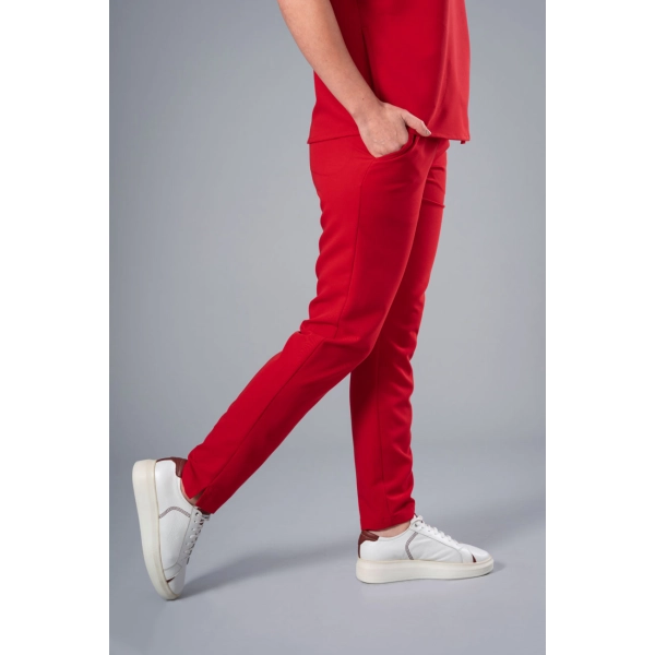 Pantaloni medicali roșii de damă Crumpler
