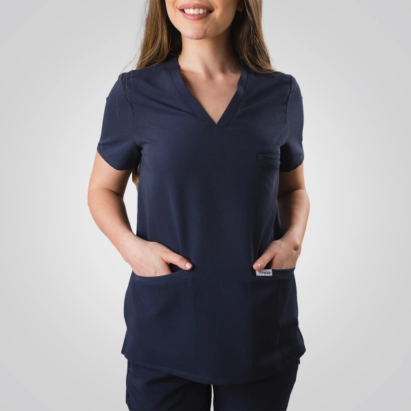 Bluză medicală bleumarin de damă Okami