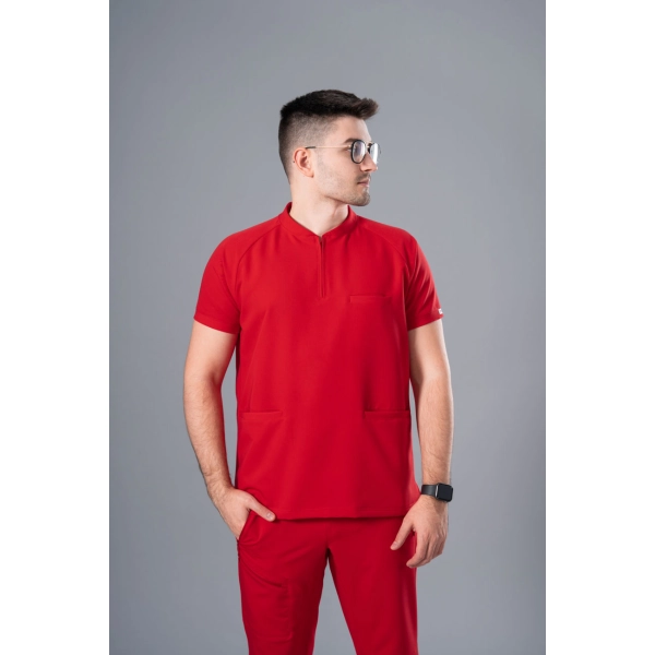 Bluză medicală roșie bărbați Hunter