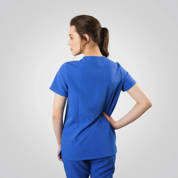 Bluză medicală albastră de damă Okami