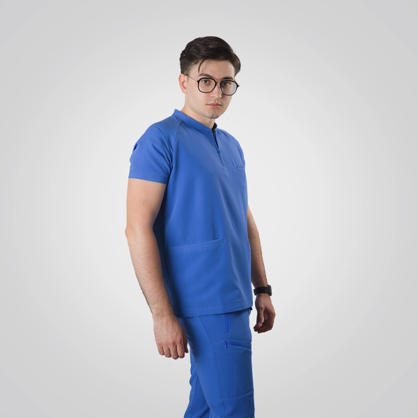 Bluză medicală albastră bărbați Hunter