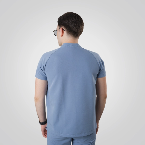 Bluză medicală bleu bărbați Hunter