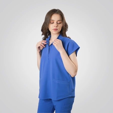 Bluză medicală albastră de damă Chieu