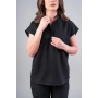 Bluză medicală neagră de damă Picotte thumbnail