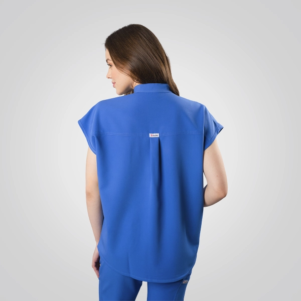 Bluză medicală albastră de damă Picotte