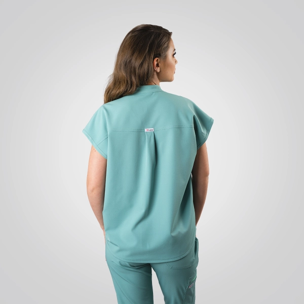 Bluză medicală verde de damă Picotte