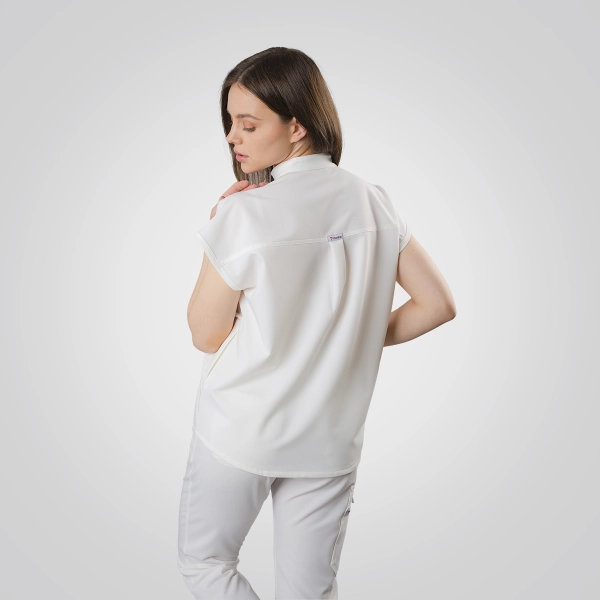 Bluză medicală albă de damă Picotte