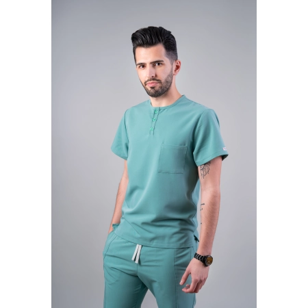 Bluză medicală verde bărbați Hooke