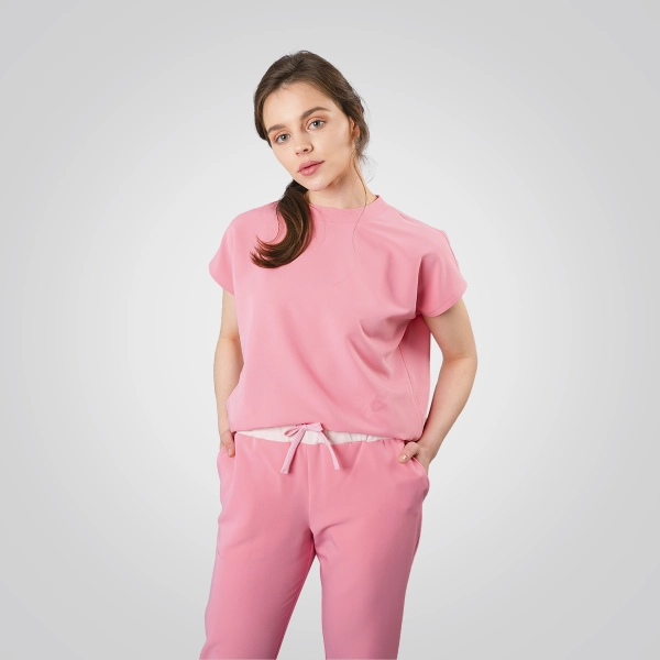 Bluză medicală roz de damă Crumpler