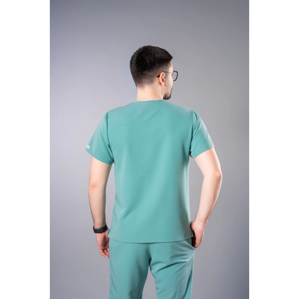 Bluză medicală verde bărbați Obi