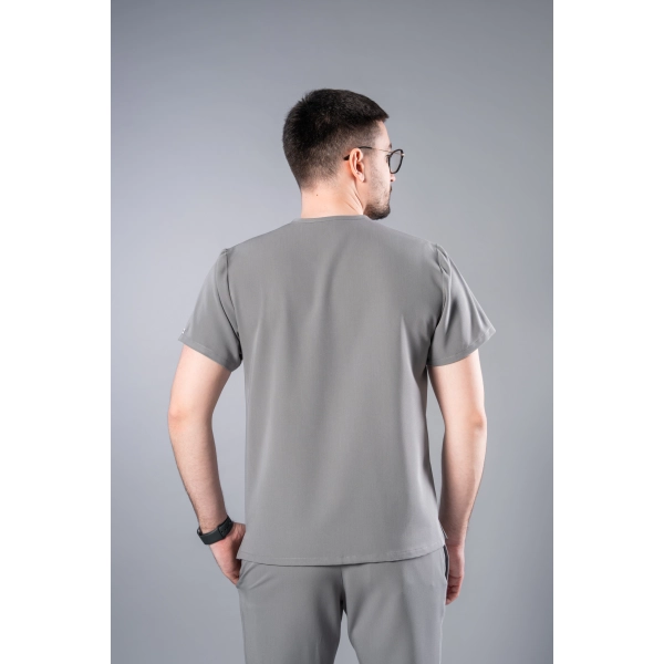Bluză medicală gri bărbați Obi