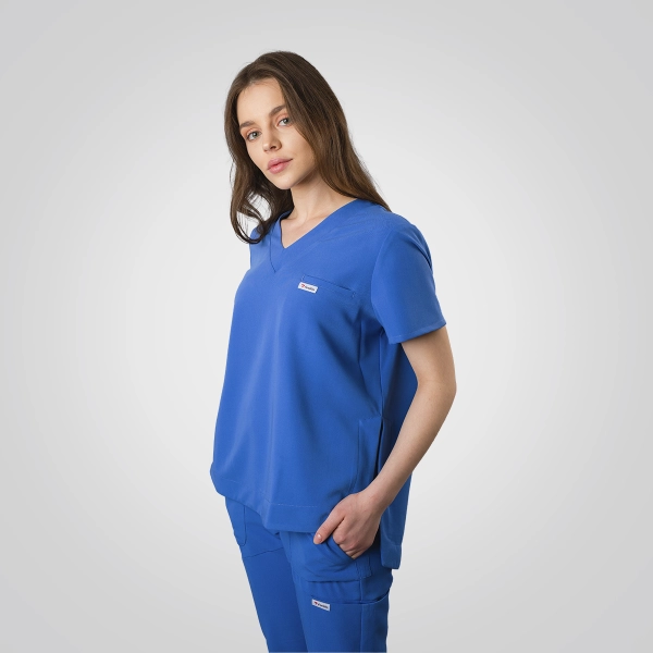 Bluză medicală albastră de damă Cutzarida