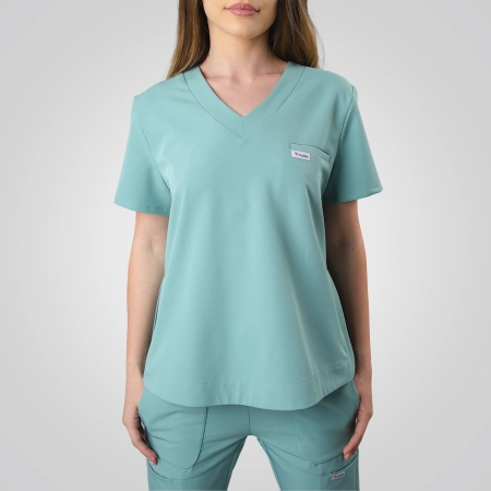 Bluză medicală verde de damă Cutzarida