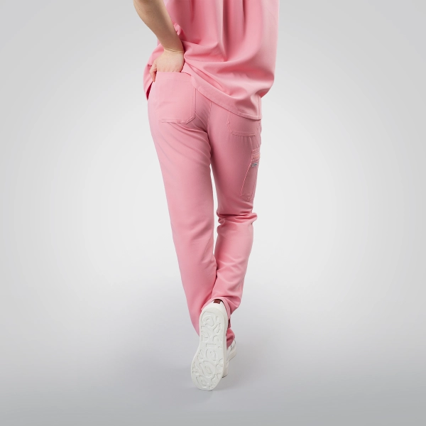 Pantaloni medicali roz de damă Picotte