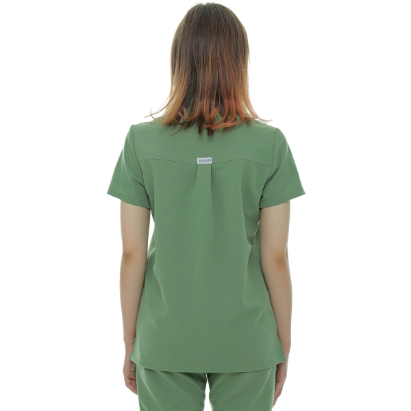 Bluză medicală verde de damă Elion