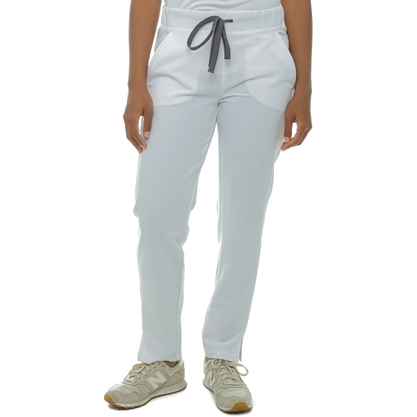 Pantaloni medicali alb optic de damă Elion