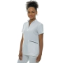 Bluză medicală alb optic de damă Elion thumbnail