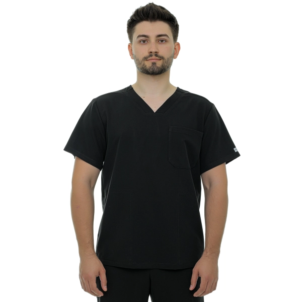 Bluză medicală neagră bărbați Hess