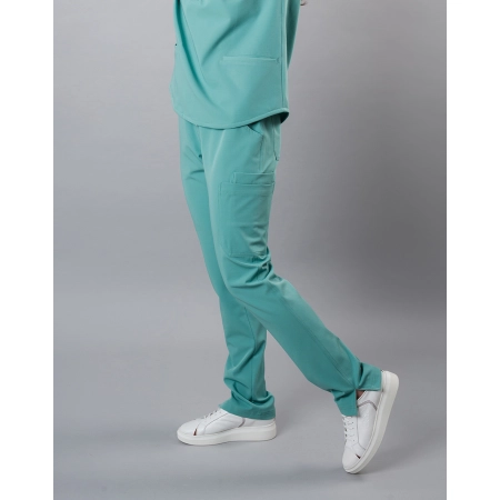 Pantaloni medicali verzi de damă Chieu TALL