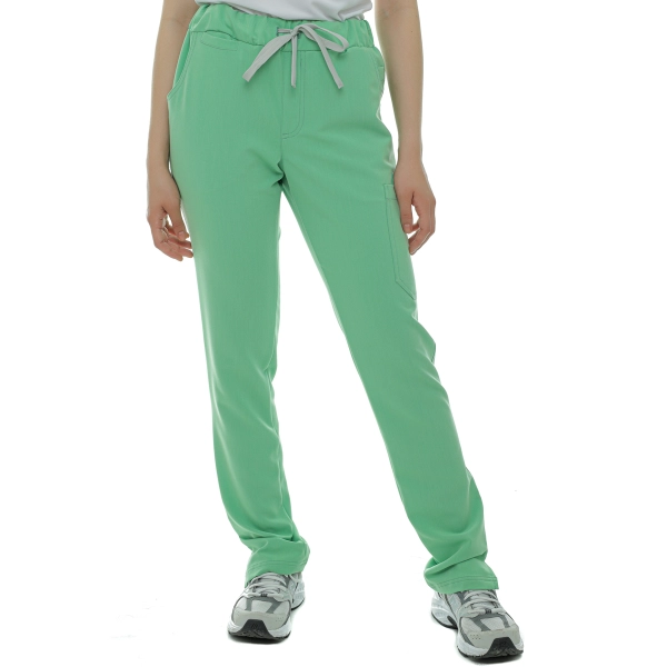 Pantaloni medicali verde crud de damă Chieu