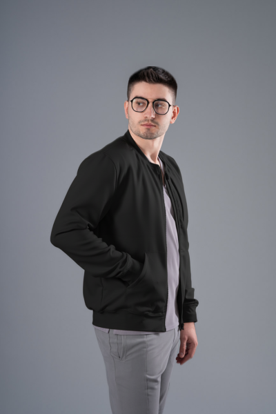 Jachetă Bomber neagră medicală bărbați