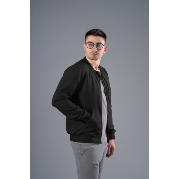 Jachetă Bomber neagră medicală bărbați