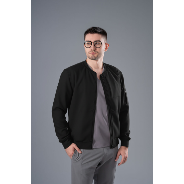 Jachetă Bomber neagră medicală bărbați