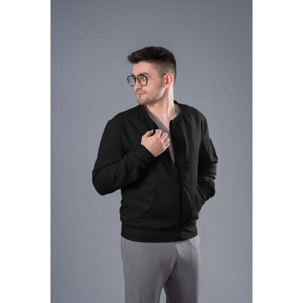 Jachetă Bomber neagră medicală bărbați