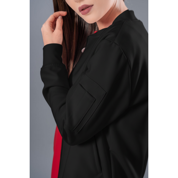 Jachetă Bomber neagră medicală de damă