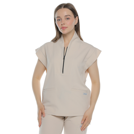 Bluză medicală bej de damă Blackwell