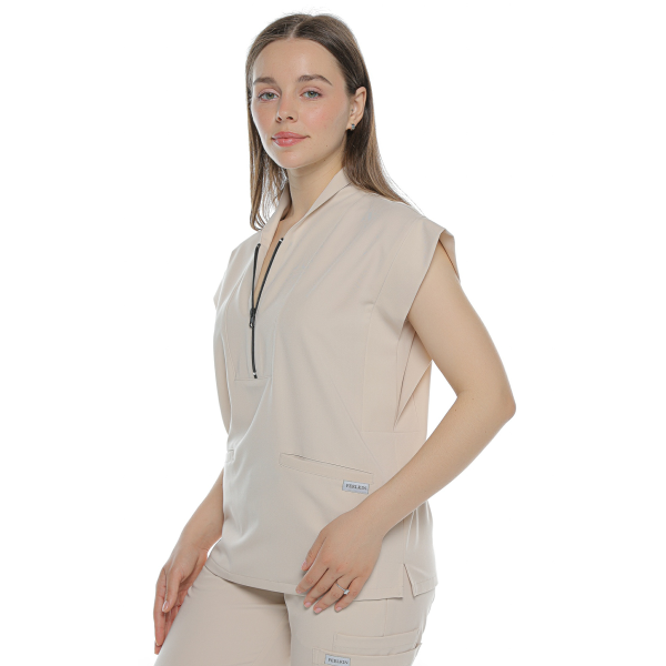 Bluză medicală bej de damă Blackwell